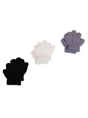 Toddlers Solid Color Gloves - One Size