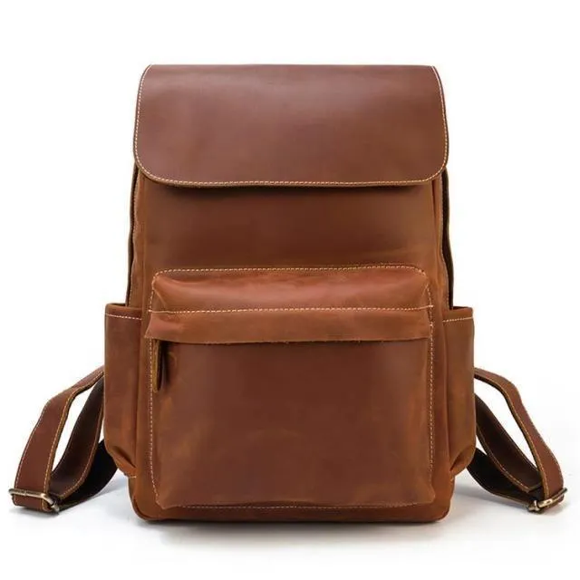 Travel Backpacks Leather Knapsack School Casual Daypack