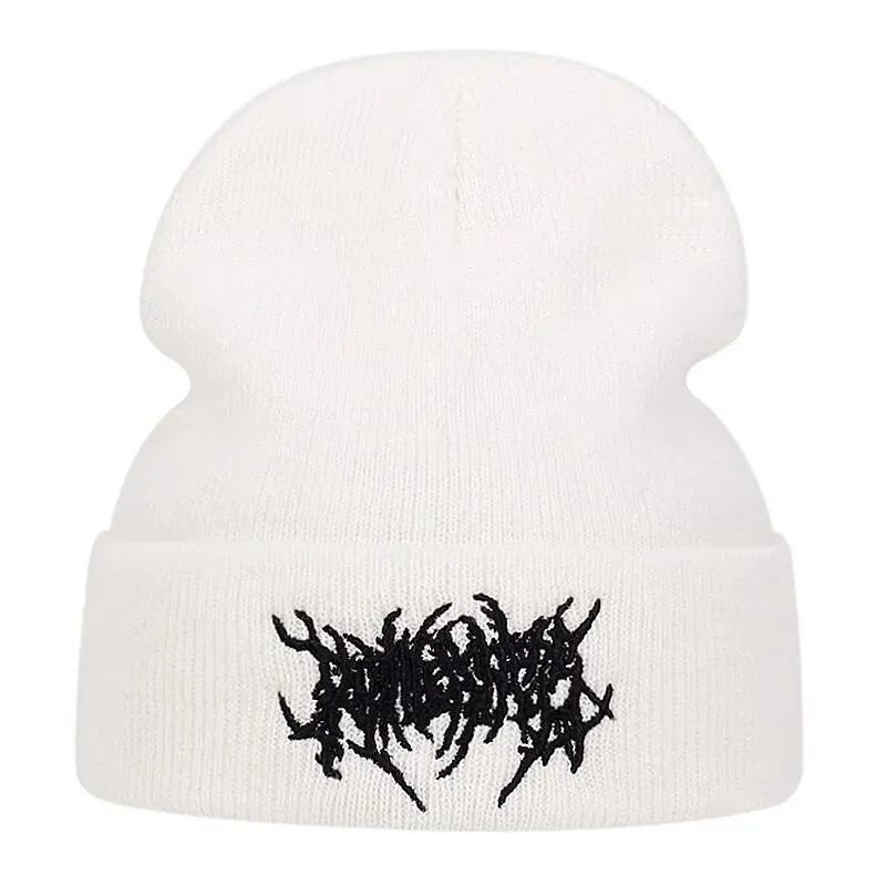 Unisex Stripe Embroidery Beanies