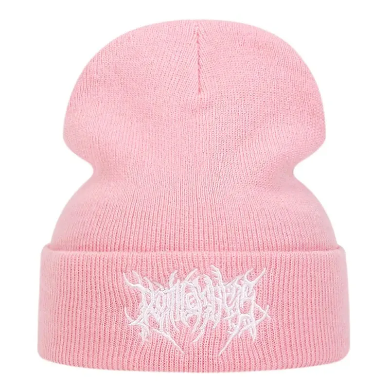 Unisex Stripe Embroidery Beanies