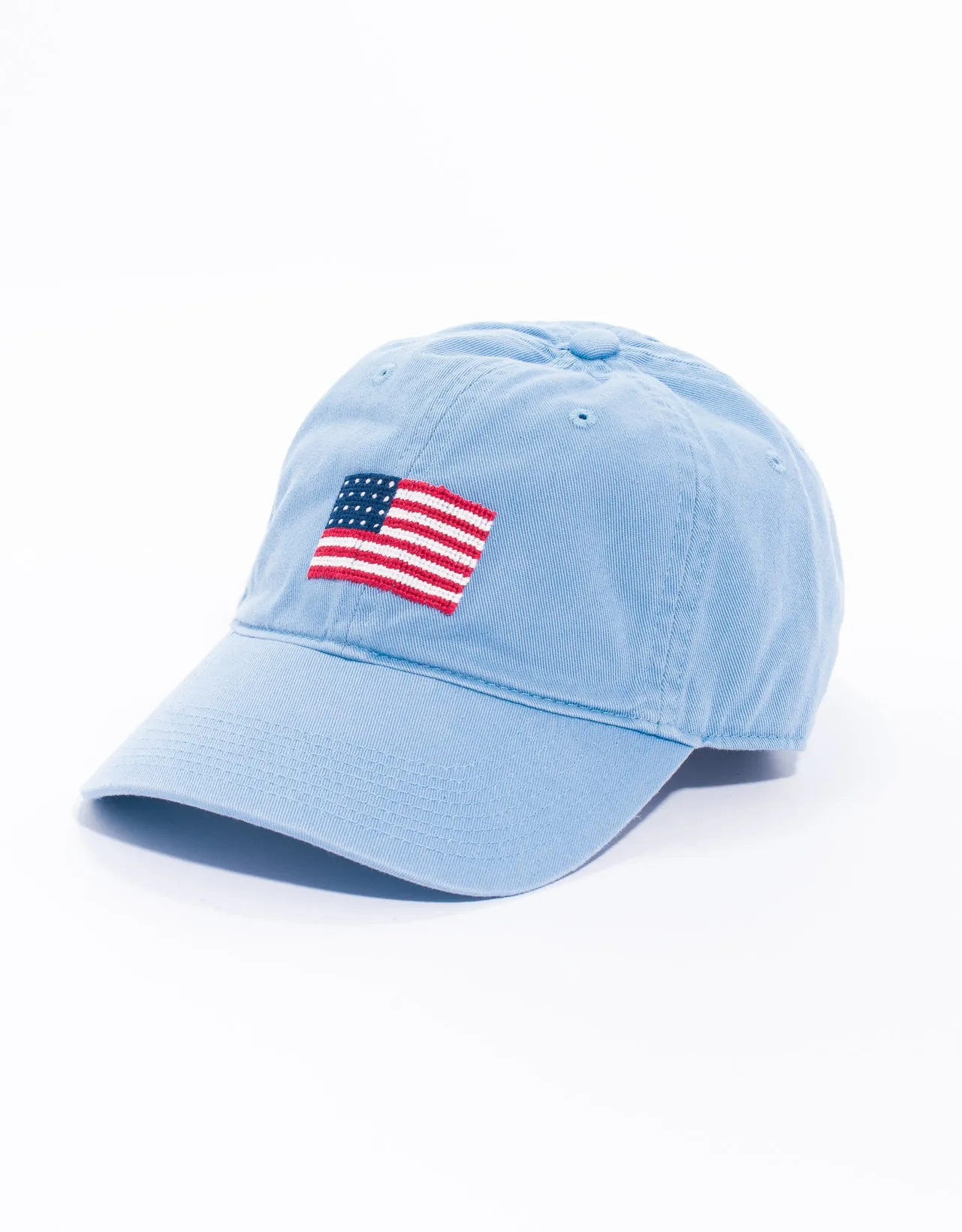 US FLAG NEEDLEPOINT HAT - BLUE