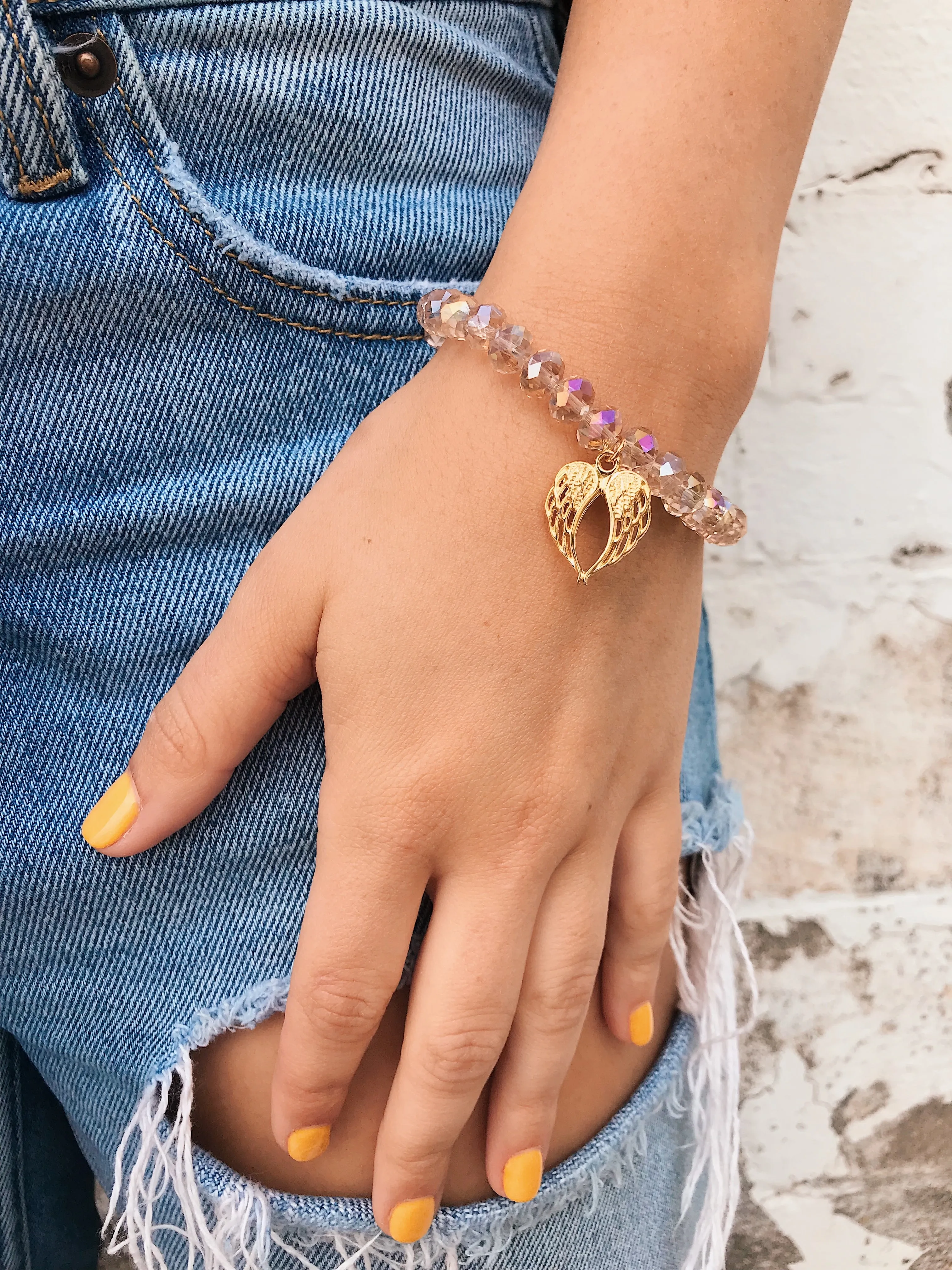 Various Crystal Bracelet // Angel Wings