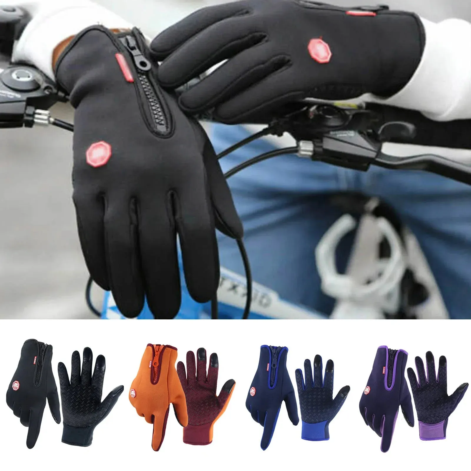 Waterproof Winter Warm Ski Gloves Windproof Snow Mittens Snowboard Men