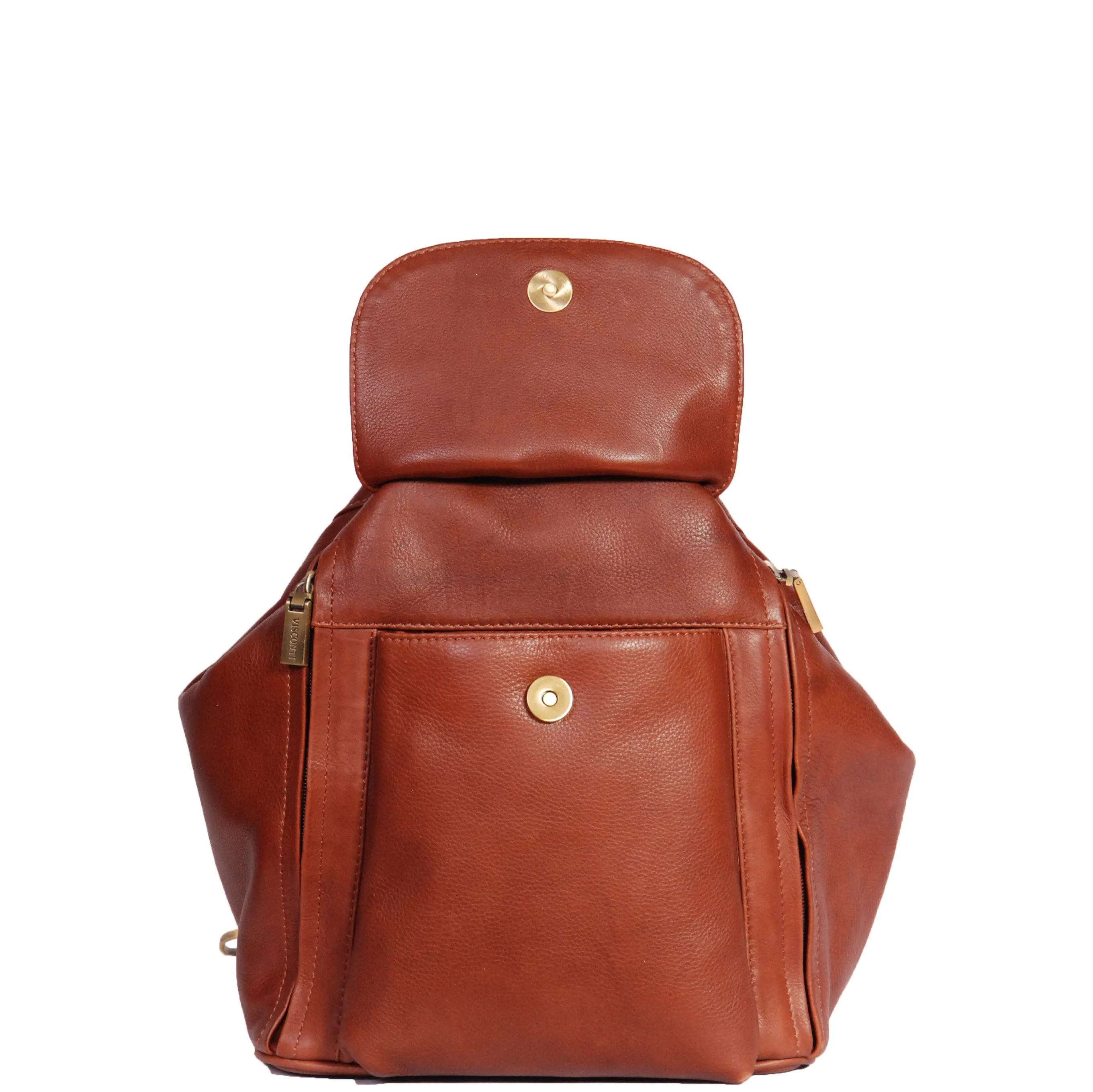 Womens Genuine Brown Leather Backpack Walking Bag A57