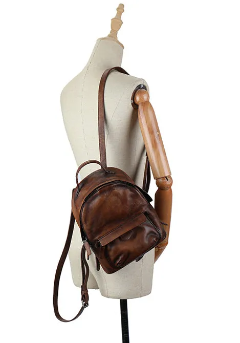 Womens Mini Rucksack Bag Leather Backpack For Women